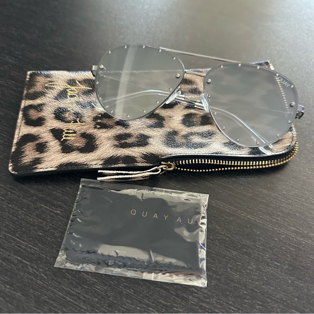 Quay x Jaclyn Hill "Roxanne" Silver Sunglasses Limited Edition